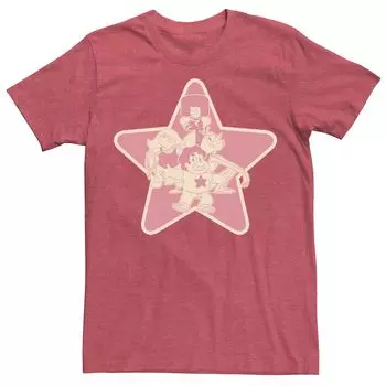 Мужская футболка Cartoon Network Steven Universe с гранатом и аметистом с жемчугом Steven Group Shot Licensed Character