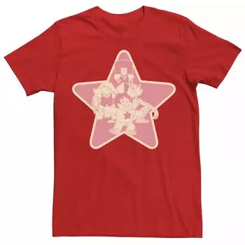 Мужская футболка Cartoon Network Steven Universe с гранатом и аметистом с жемчугом Steven Group Shot Licensed Character, красный
