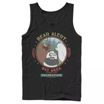 Мужская футболка Cartoon Network We Bare Bears Bay Area Bear Alert Circle Tank Licensed Character