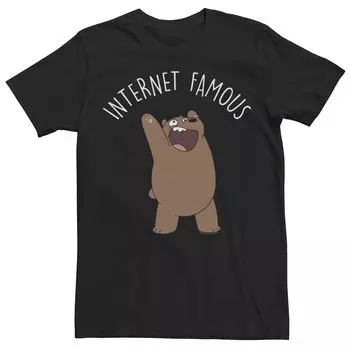 Мужская футболка Cartoon Network We Bare Bears Internet Famous Licensed Character, черный