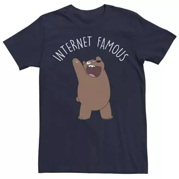 Мужская футболка Cartoon Network We Bare Bears Internet Famous Licensed Character, синий