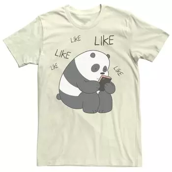 Мужская футболка Cartoon Network We Bare Bears Like Like с графическим текстовым сообщением Licensed Character