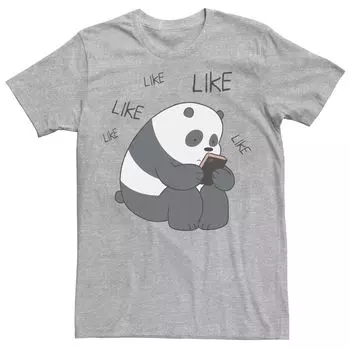 Мужская футболка Cartoon Network We Bare Bears Like Like с графическим текстовым сообщением Licensed Character