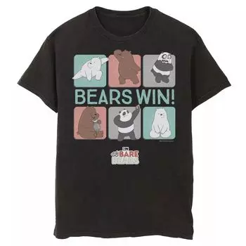 Мужская футболка Cartoon Network We Bare Bears с портретными вставками Licensed Character