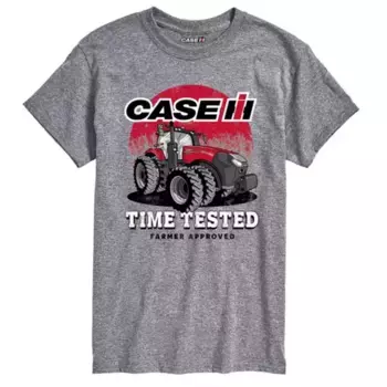 Мужская футболка Case IH с принтом "Одобрено фермером" Licensed Character, серый