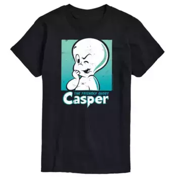 Мужская футболка Casper с комиксным принтом Licensed Character, черный