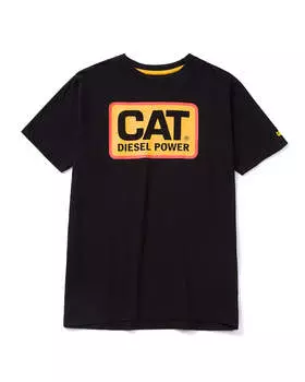 Мужская футболка CAT Diesel Power, черный/оранжевый