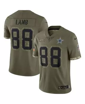 Мужская футболка ceedee lamb olive dallas cowboys 2022 salute to service limited jersey Nike
