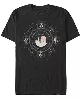 Мужская футболка Celestial Houses с короткими рукавами и круглым вырезом Fifth Sun, черный