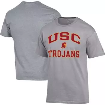 Мужская футболка Champion Heather Grey USC Trojans High Motor, цвет Usc Grey