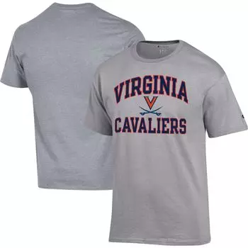 Мужская футболка Champion Heather Grey Virginia Cavaliers High Motor