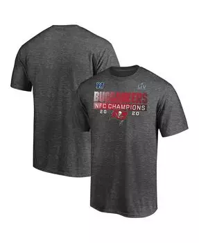 Мужская футболка charcoal tampa bay buccaneers 2020 nfc champions big and tall scramble Fanatics, мульти
