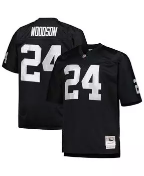 Мужская футболка charles woodson black las vegas raiders big and tall 1998 года, копия игрока на пенсии Mitchell & Ness, черный