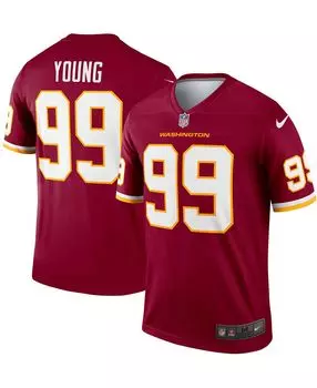 Мужская футболка chase young burgundy washington football team legend джерси Nike