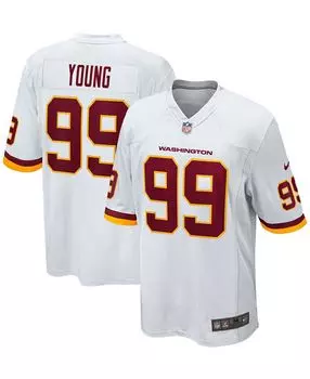 Мужская футболка chase young white washington football team player game jersey Nike, белый