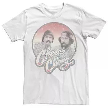 Мужская футболка Cheech And Chong Vintage Photo Licensed Character, белый