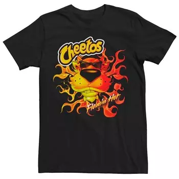 Мужская футболка Cheetos Flamin Hot Fire Head Licensed Character, черный