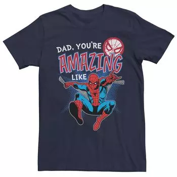 Мужская футболка «Человек-паук» Amazing Dad Licensed Character