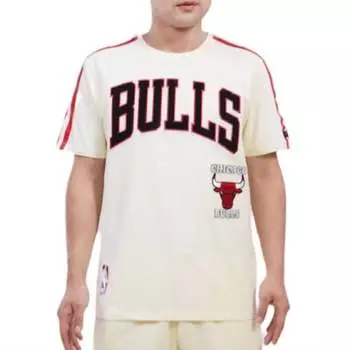 Мужская футболка Chicago Bulls Retro Classic Striped Tee в цвете Eggshell/черный PRO STANDARD