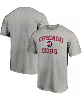 Мужская футболка chicago cubs heart soul с меланжевым покрытием серого цвета Fanatics, мульти