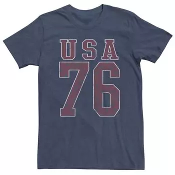 Мужская футболка Chin-Up USA 76 с рисунком со звездами и рисунком Licensed Character