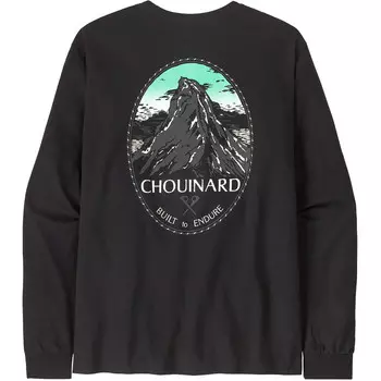 Мужская футболка Chouinard Crest Responsibili с длинным рукавом Patagonia, черный