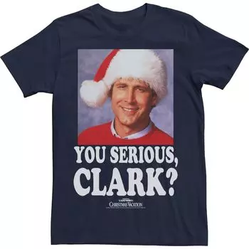 Мужская футболка Clark Photo с изображением рождественских каникул National Lampoon's, Blue Licensed Character, синий