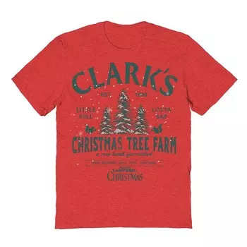 Мужская футболка Clarks Christmas Tree National Lampoon's Christmas Vacation с рисунком Licensed Character, цвет Heather Red