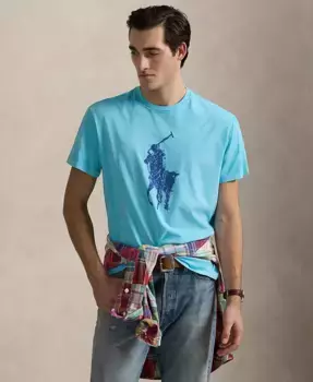 Мужская футболка Classic-Fit Big Pony Jersey Polo Ralph Lauren, зеленый