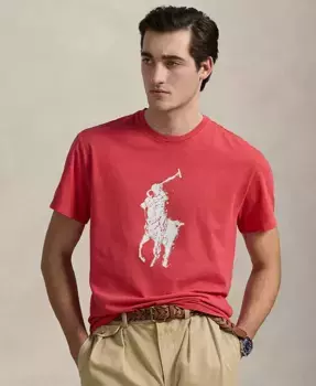 Мужская футболка Classic-Fit Big Pony Jersey Polo Ralph Lauren, красный