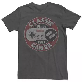Мужская футболка Classic Gamer '91 с контроллером Nintendo SNES Licensed Character