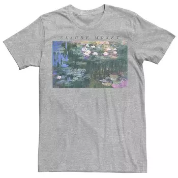 Мужская футболка Claude Monet Lily Pad Picture Licensed Character, цвет Athletic Heather