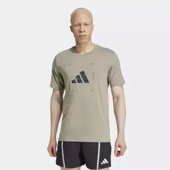 Мужская футболка Climacool Training Camo с логотипом Adidas, зеленый