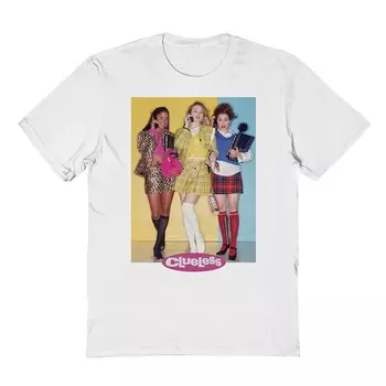 Мужская футболка Clueless Cast с графическим рисунком Licensed Character, белый