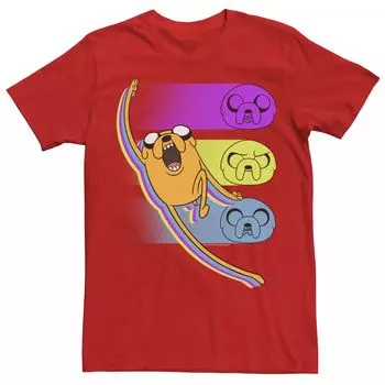 Мужская футболка CN Adventure Time Jake Emotions, Красная Licensed Character, красный