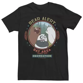 Мужская футболка CN We Bare Bears Bay Area Bear Alert Circle Licensed Character