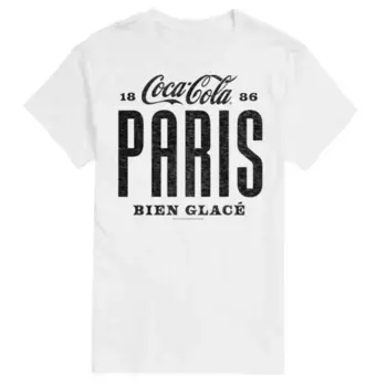 Мужская футболка Coca-Cola Paris с принтом Licensed Character, белый