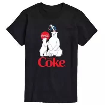Мужская футболка Coca-Cola Polar Bears Licensed Character, черный