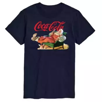 Мужская футболка Coca-Cola с Сантой Licensed Character, синий