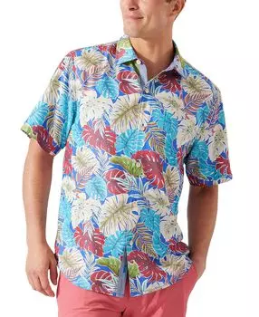 Мужская футболка coconut point fronds mosaic islandzone camp shirt Tommy Bahama, мульти
