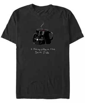 Мужская футболка Coffee Dark Side с коротким рукавом и круглым вырезом Fifth Sun, черный