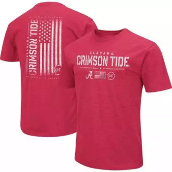 Мужская футболка Colosseum Crimson Alabama Crimson Tide OHT Military Appreciation Flag 2.0