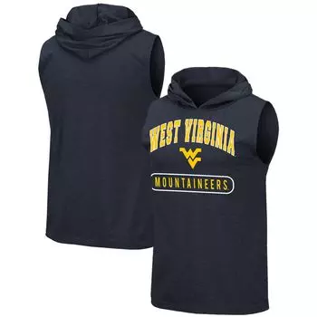 Мужская футболка Colosseum Heathered темно-синего цвета West Virginia Mountaineers Varsity Hoodie Tank Top
