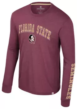 Мужская футболка Colosseum с длинными рукавами и гранатом семинолов штата Флорида