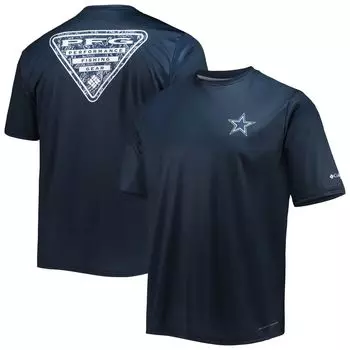 Мужская футболка Columbia Navy Dallas Cowboys Terminal Tackle Omni-Shade