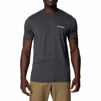 Мужская футболка Columbia Outdoor Gear с короткими рукавами и графическим рисунком, цвет Charcoal Heather