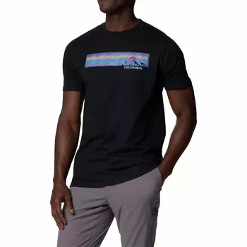 Мужская футболка Columbia Outdoor Gear с короткими рукавами и графическим рисунком, черный