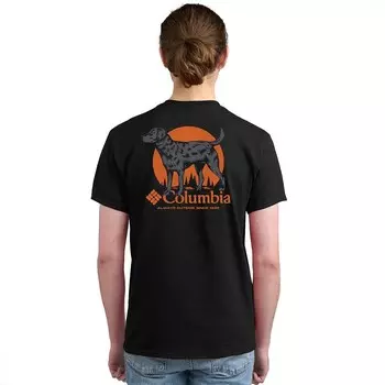 Мужская футболка Columbia с коротким рукавом и рисунком, цвет Black Dog