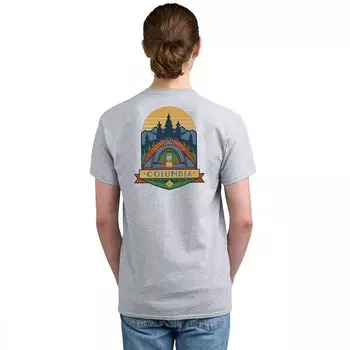 Мужская футболка Columbia с коротким рукавом и рисунком, цвет Gray Lantern