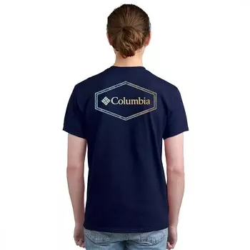 Мужская футболка Columbia с коротким рукавом и рисунком, цвет Navy Logo